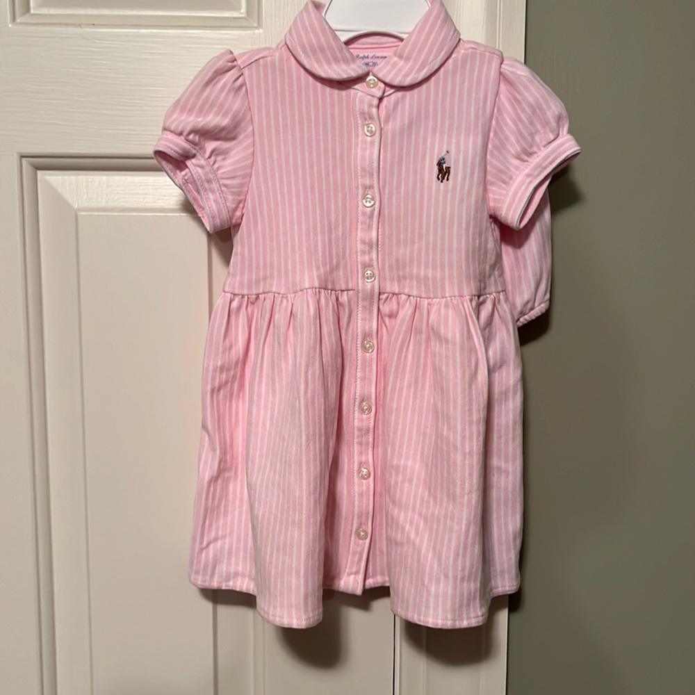 Ralph Lauren Baby Girl’s Cotton Polo Dress NWT 9 months